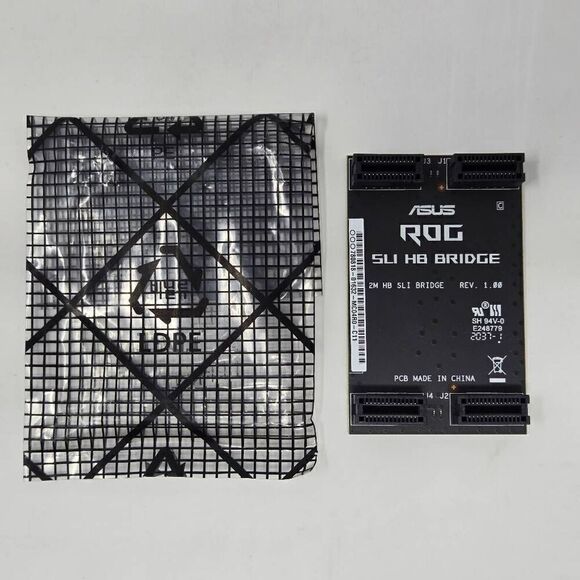 ASUS ROG 2M HB 2-WAY SLI BRIDGE REV. 1.00 HIGH BANDWIDTH 49-4 BLACK - Picture 1 of 3
